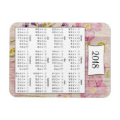 Flexible Magnet 2018 Rustique Floral Wood Calendar (Horizontal)