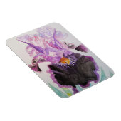 Flexible Magnet à l'aquarelle fleurs d'iris violettes (Côté Droit)