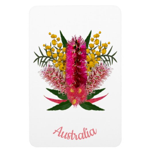 Flexible Magnet australien des fleurs sauvages (Vertical)