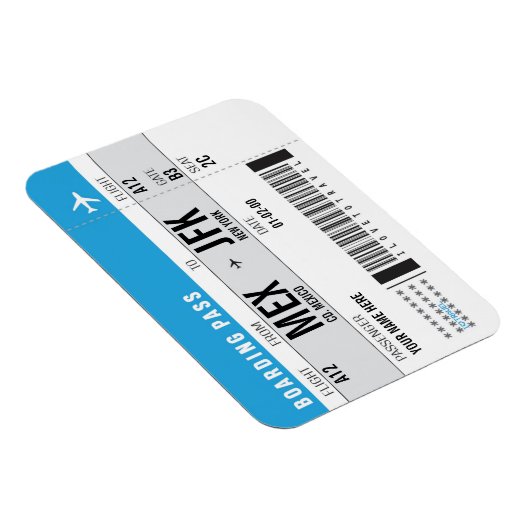 FLEXIBLE MAGNET BOARDING PASS (Côté Droit)