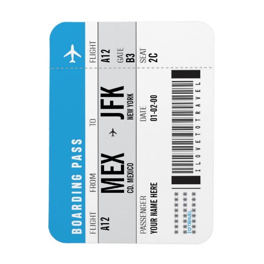 FLEXIBLE MAGNET BOARDING PASS (Vertical)