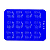 Flexible Magnet Calendrier 2018 - Bleu (Horizontal)