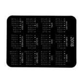 Flexible Magnet Calendrier 2018 - Noir (Horizontal)