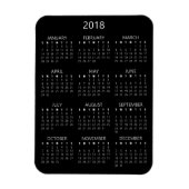 Flexible Magnet Calendrier 2018 - Noir (Vertical)