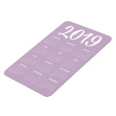 Flexible Magnet Calendrier 2019 - Bébé pourpre (Côté Gauche)