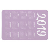 Flexible Magnet Calendrier 2019 - Bébé pourpre (Horizontal)
