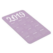 Flexible Magnet Calendrier 2019 - Bébé pourpre (Côté Droit)