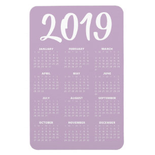 Flexible Magnet Calendrier 2019 - Bébé pourpre
