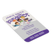 Flexible Magnet Carte de visite Babysitter (Côté Droit)