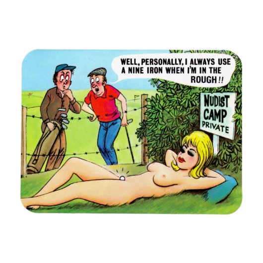 Flexible Magnet - Carte postale Comic Golf (Horizontal)