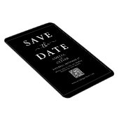 Flexible Magnet Code QR Noir Moderne Épinglez la Date de Ma (Côté Droit)