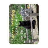 Flexible Magnet d'affaires personnalisable pour chat noir (Vertical)