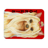 Flexible Magnet de blocs de couleur Yorkie (Horizontal)