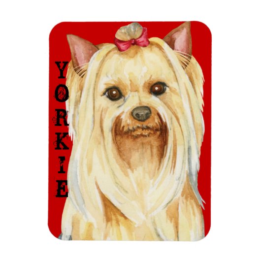 Flexible Magnet de blocs de couleur Yorkie (Vertical)