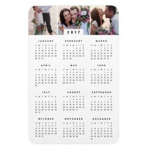 Flexible Magnet de calendrier annuel minime 4x6 photo