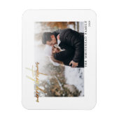 Flexible Magnet de carte blanche simple or Merry Christmas (Vertical)