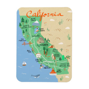 Flexible Magnet de cartes de Californie