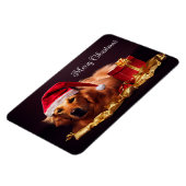 Flexible Magnet de chien de Père Noël (Côté Gauche)