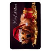 Flexible Magnet de chien de Père Noël (Vertical)