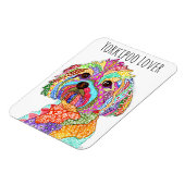 Flexible Magnet de chien Yorkipoo 3"x4" mignon et coloré (Côté Gauche)