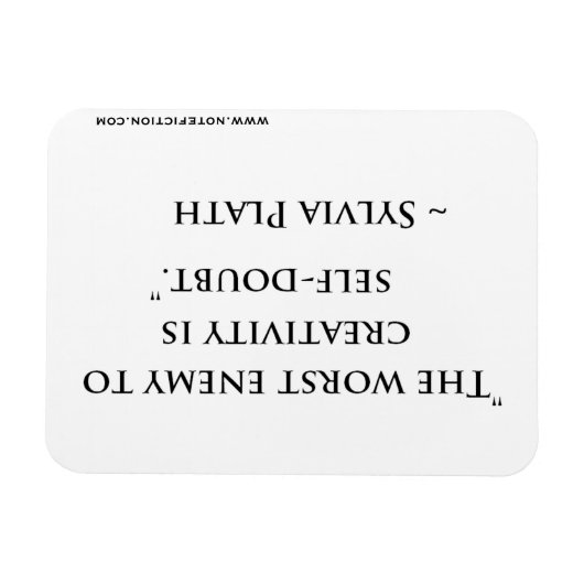 Flexible Magnet de citation de Sylvia Plath (Horizontal)