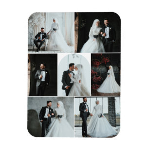 Flexible Magnet de collection Mariage personnalisé de 7 pho