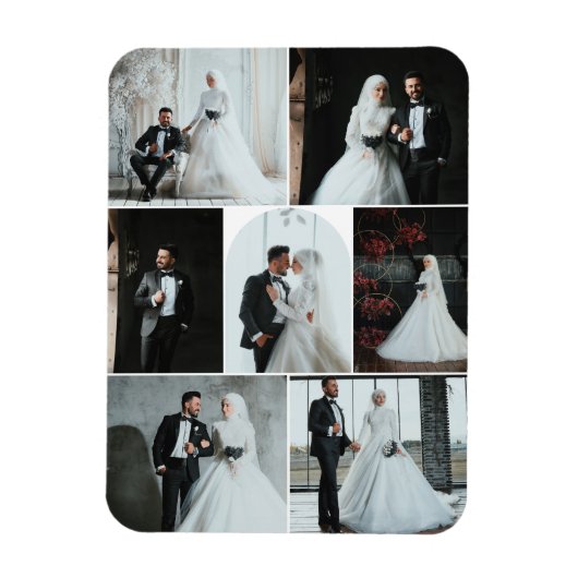 Flexible Magnet de collection Mariage personnalisé de 7 pho (Vertical)