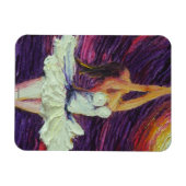Flexible Magnet de danse Ballerina violet (Horizontal)