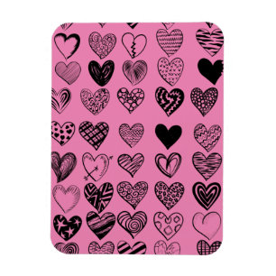 Flexible Magnet de dessin adorable du coeur noir