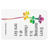 Flexible Magnet de devis motivationnel : Nouveau jour (Horizontal)