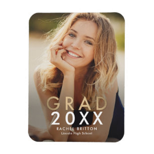 Flexible Magnet de Faire-part de graduation de Mix moderne