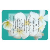 Flexible Magnet de Faire-part de mariage Blue Lagoa Plumeri (Horizontal)