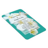 Flexible Magnet de Faire-part de mariage Blue Lagoa Plumeri (Côté Droit)