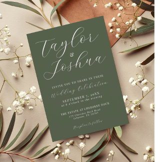 Flexible Magnet de Faire-part de mariage de calligraphie mo
