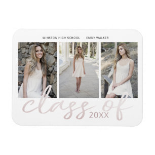 Flexible Magnet de graduation photo de script Whimsical en