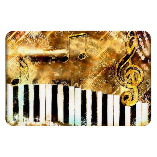 Flexible Magnet de grunge musicale (Horizontal)