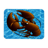 Flexible Magnet de homard orange mignon (Horizontal)