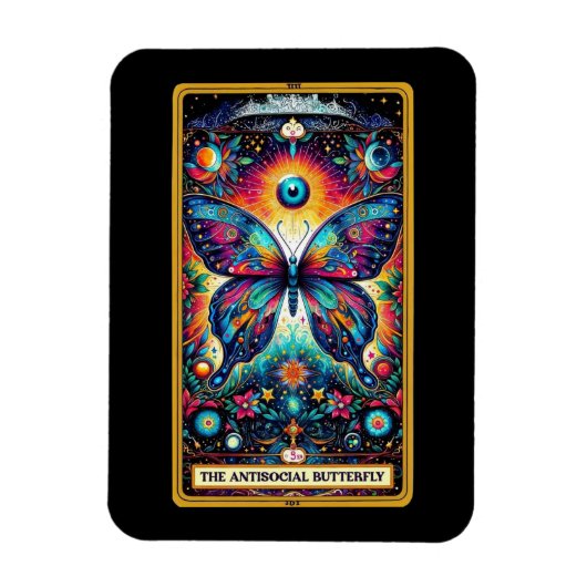 Flexible Magnet de la carte antisociale Tarot papillon (Vertical)