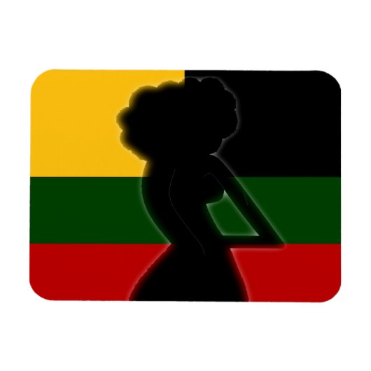 Flexible Magnet de la dame AFROcan (Horizontal)
