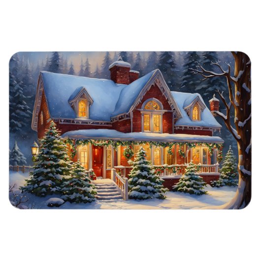 Flexible Magnet de la maison de Noël (Horizontal)