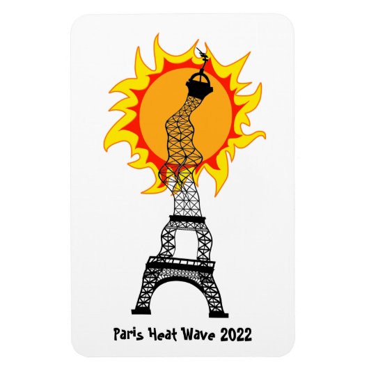 Flexible Magnet de la vague de chaleur de Paris 2022 (Vertical)