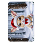 Flexible Magnet de lapin de Santa Hat (Vertical)