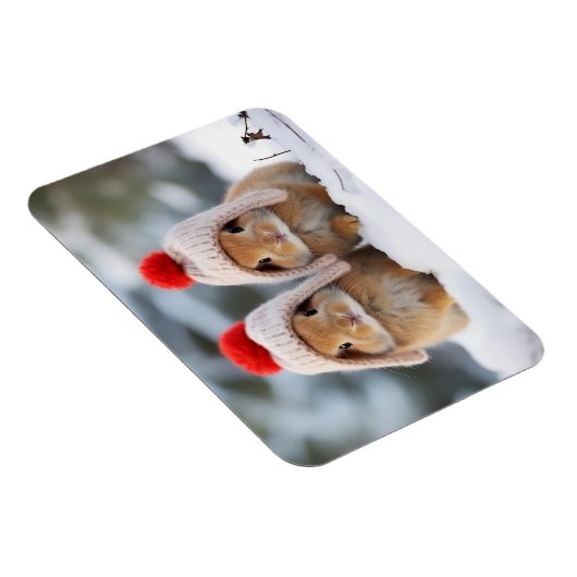 Flexible Magnet de lapins de neige (Côté Droit)