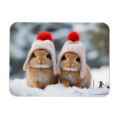 Flexible Magnet de lapins de neige (Horizontal)