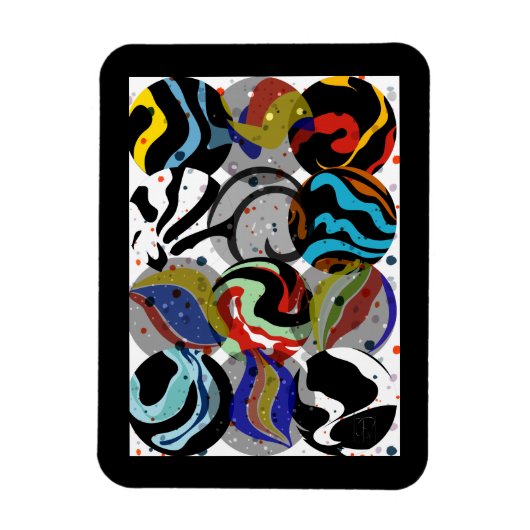 Flexible Magnet de marbres noirs (Vertical)