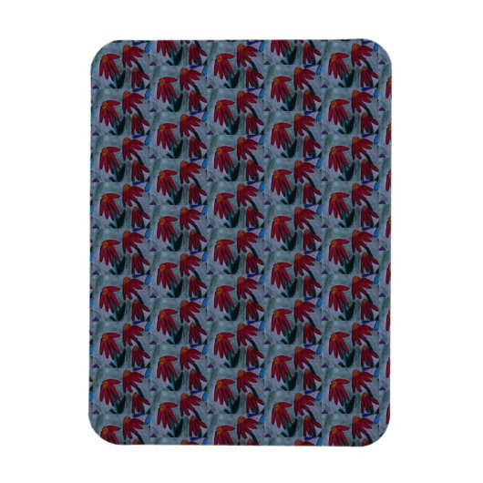 Flexible Magnet de marguerites rouges (Vertical)