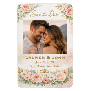 Flexible Magnet de mariage à photo pour sauvegarde de date