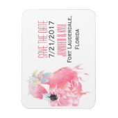 Flexible Magnet de mariage flamant rose tropical à sauver l (Vertical)