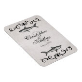 Flexible Magnet de Mariage personnalisé de requins et médus (Côté Droit)