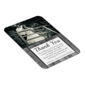 Flexible Magnet de Merci photo Mariage rustique (Côté Droit)